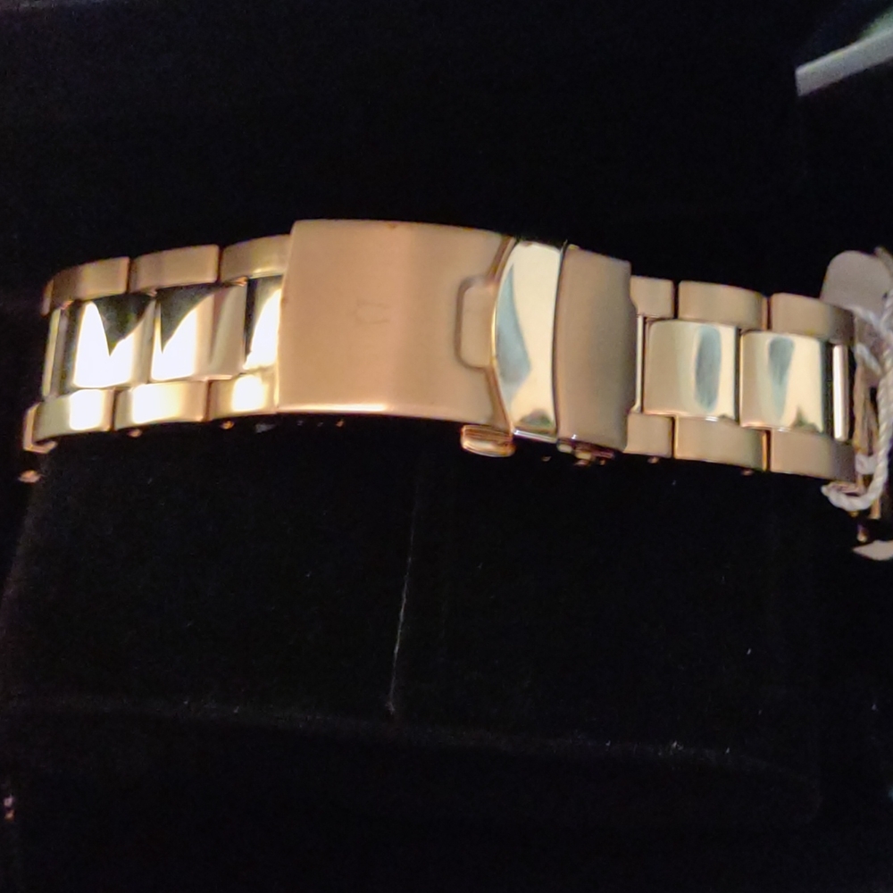 (SOLD)Bulova Men's Quartz Gold-Tone Date Indicator Blue Dial Watch 43mm 98A197 - Picture 7 of 12